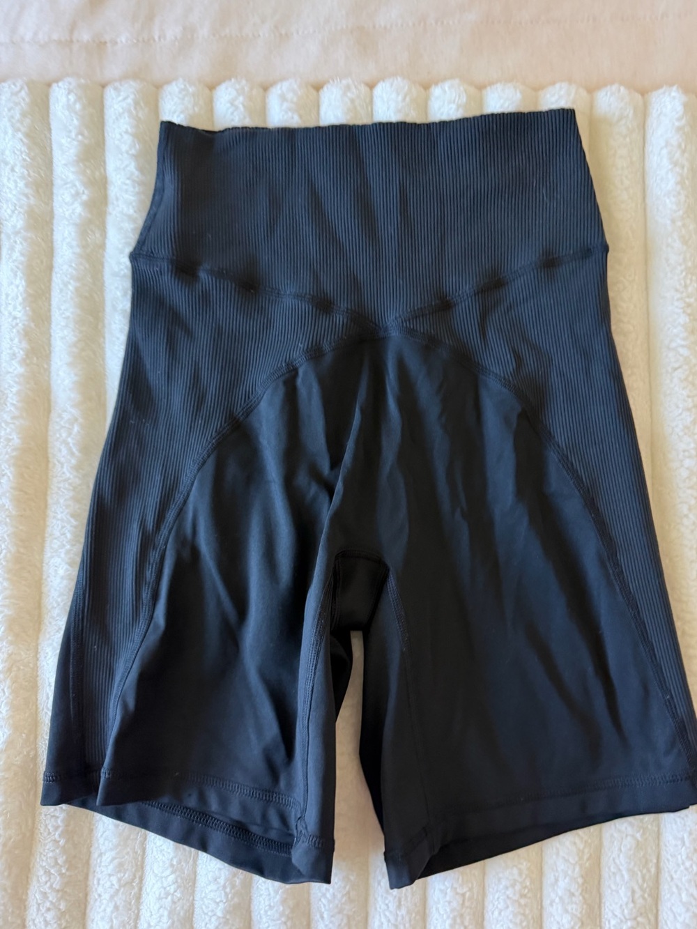 Aerie offline biker High-Waist Black Shorts